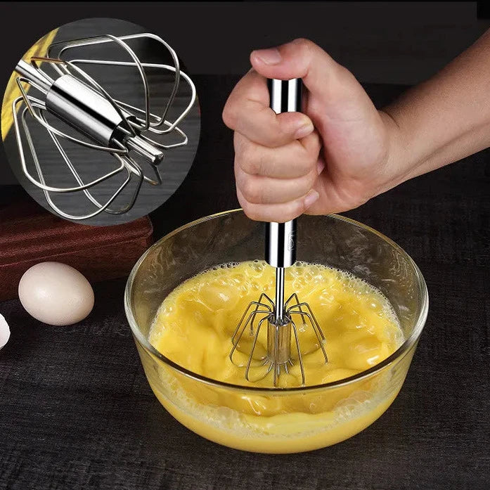 Batedor de Ovos Semi-Automático - Prático, Rápido e Fácil de Limpar